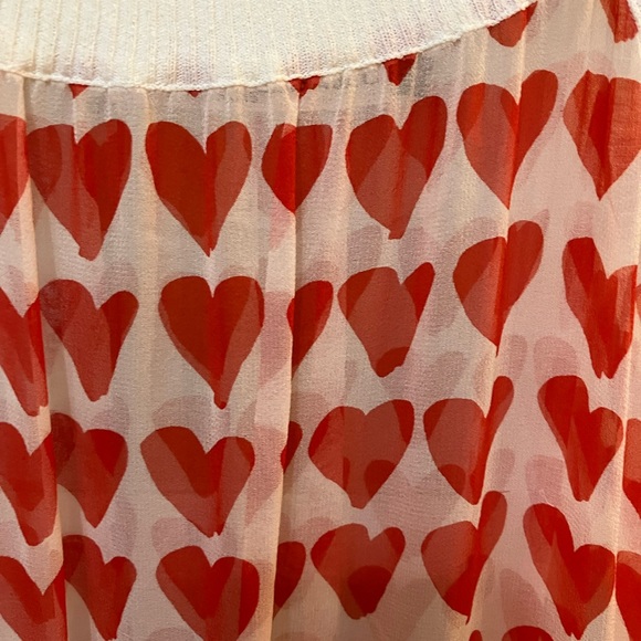 JC de Castelbajac Paris Hearts red sheer Blouse 44 Italy. - Picture 4 of 8